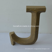 Wooden Letters with Alphabet J for Home Decoration